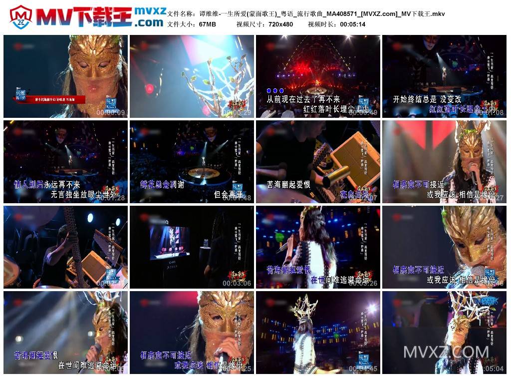 谭维维-一生所爱(蒙面歌王)_粤语_流行歌曲_MA408571